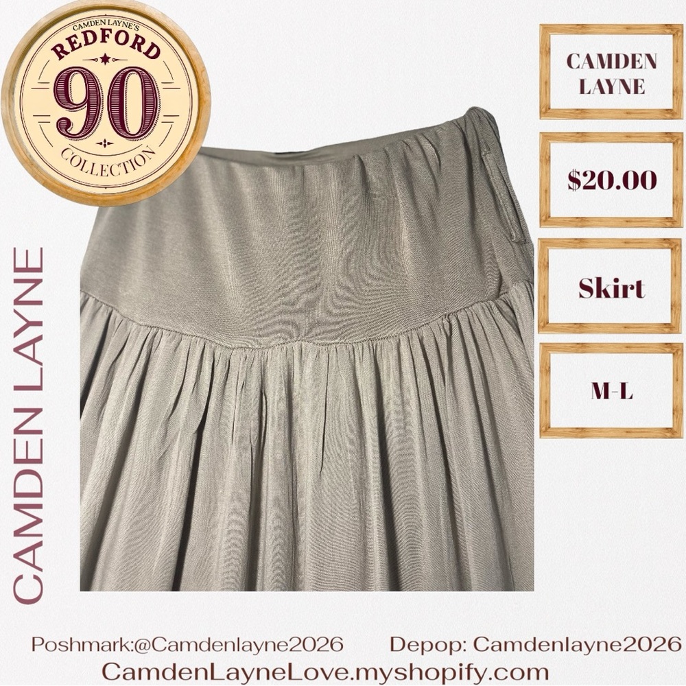 Camden Layne Gray Maxi Skirt - Picture 4 of 4